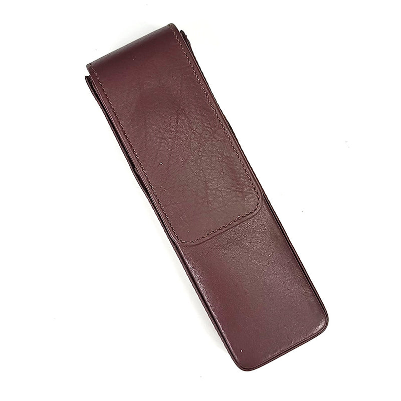 Girologio Leather | 2 Pen Magnetic Case - Antique Brown