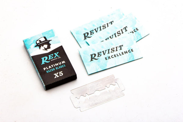 Rex Supply Co. | Platinum Double Edge Razor Blades (5 Blades)