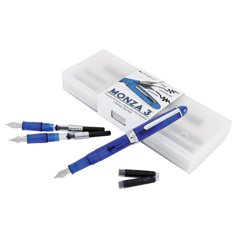 MONTEVERDE | USA MONZA 3 FOUNTAIN PEN SET (M, F, OMNIFLEX)