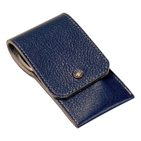 Dovo Navy Blue Leather 3-Piece Manicure Set
