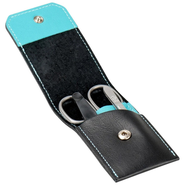 Dovo Black Leather 3-Piece Manicure Set