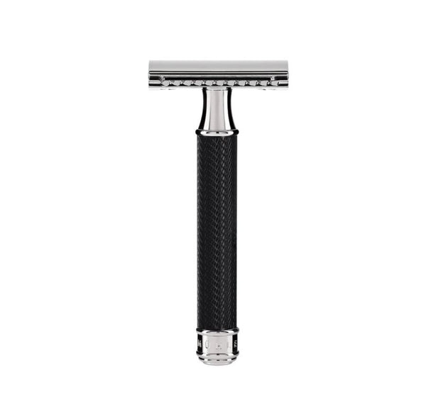 Muhle | TRADITIONAL Black/Chrome Safety Razor (Closed Comb) R89