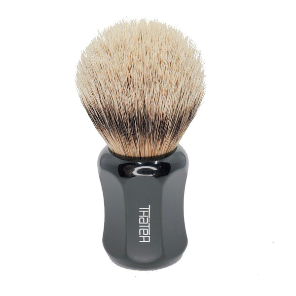 Heinrich L. Thater | 4125/4 Black Handle Shaving Brush, 3-Band Super Knot