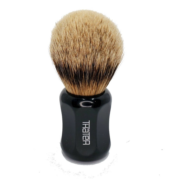 Heinrich L. Thater | 4125/2 Black Handle Shaving Brush, 3-Band Super Knot