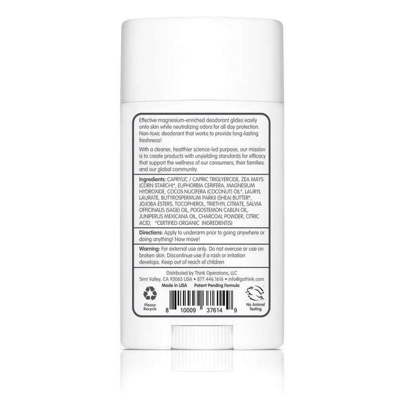 Thinksport Magnesium Deodorant Charcoal and Sage