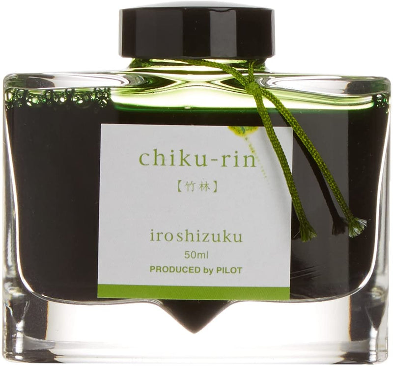 Pilot | Iroshizuku Fountain Pen Ink – 50 ml Bottle – Chiku-rin Bamboo Forest (Yellow Green)