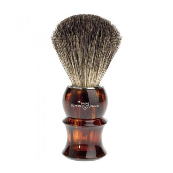 Edwin Jagger | 81P13 Imitation Tortoise Black Pure Badger Shaving Brush