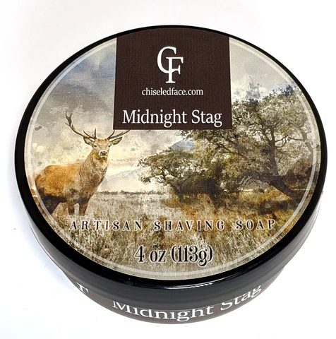 Chiseled Face | Midnight Stag – Silk Tallow Shave Soap