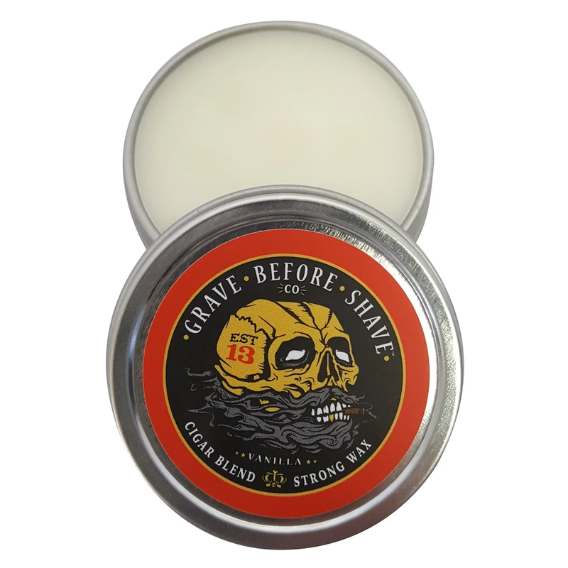 Fisticuffs Cigar Blend Strong Hold Mustache Wax 1 OZ. Tin
