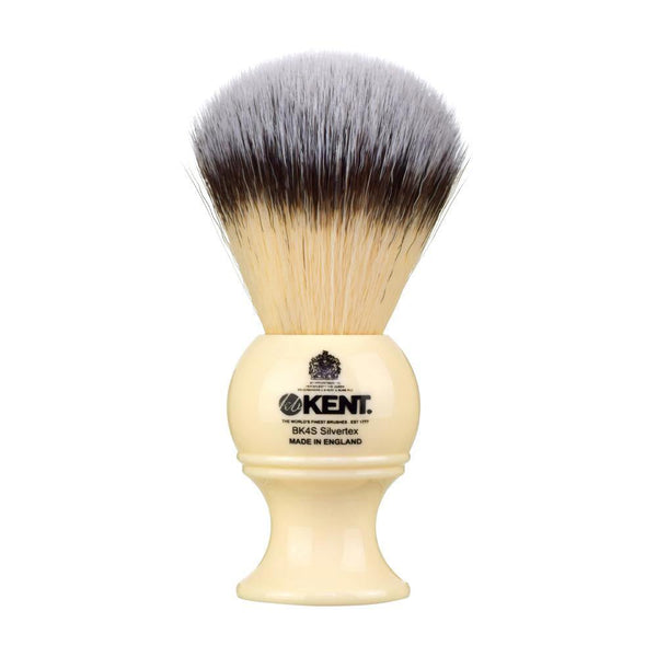 Kent | MEDIUM SYNTHETIC IVORY WHITE SHAVING BRUSH
