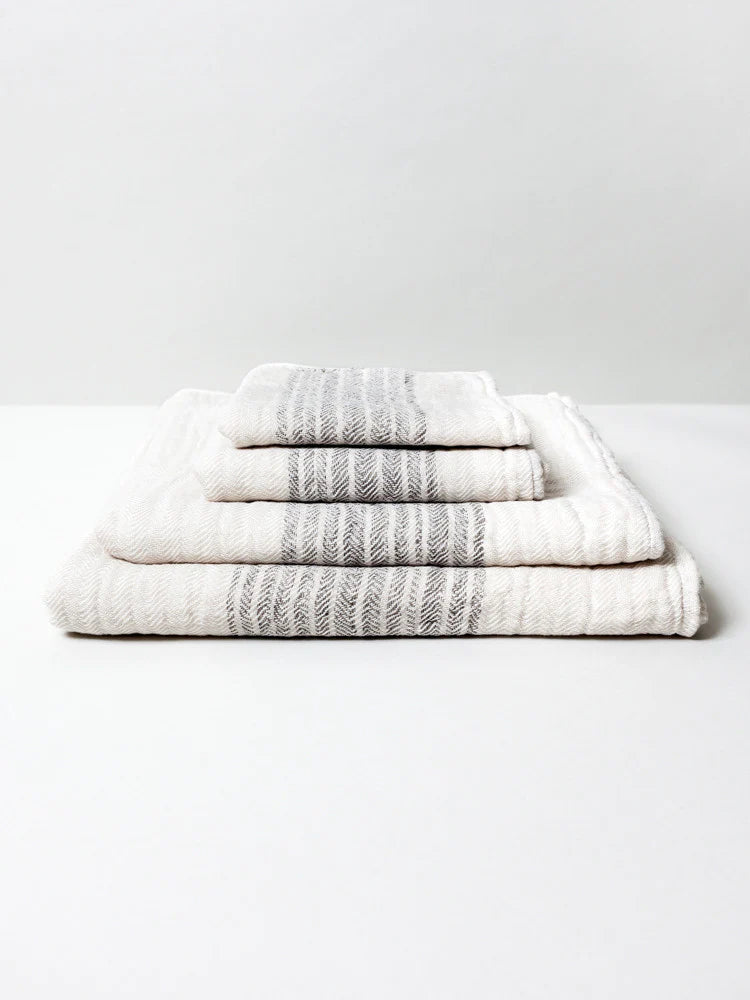 Moku | Flax Line Organics Towel Washcloth, Beige