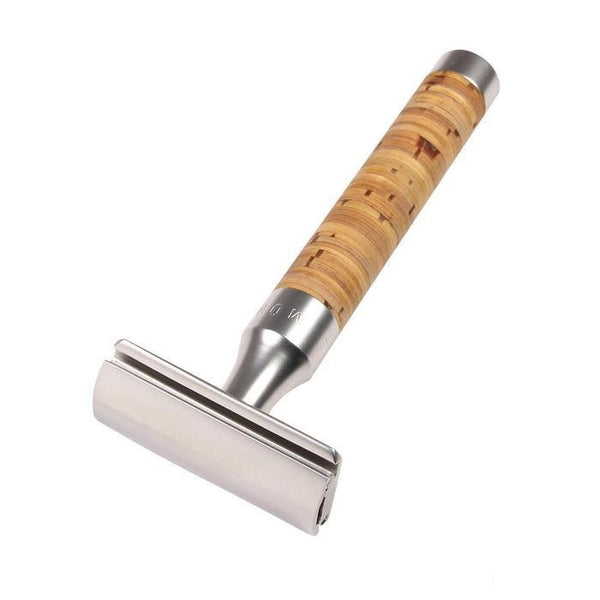 Muhle | R95 Rocca Birch Bark Handle Closed Comb DE Safety Razor