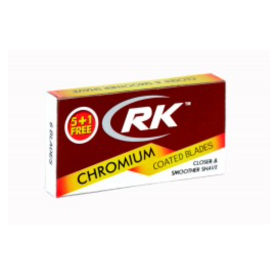 RK - CHROMIUM DOUBLE EDGE RAZOR BLADES - 10 PACK