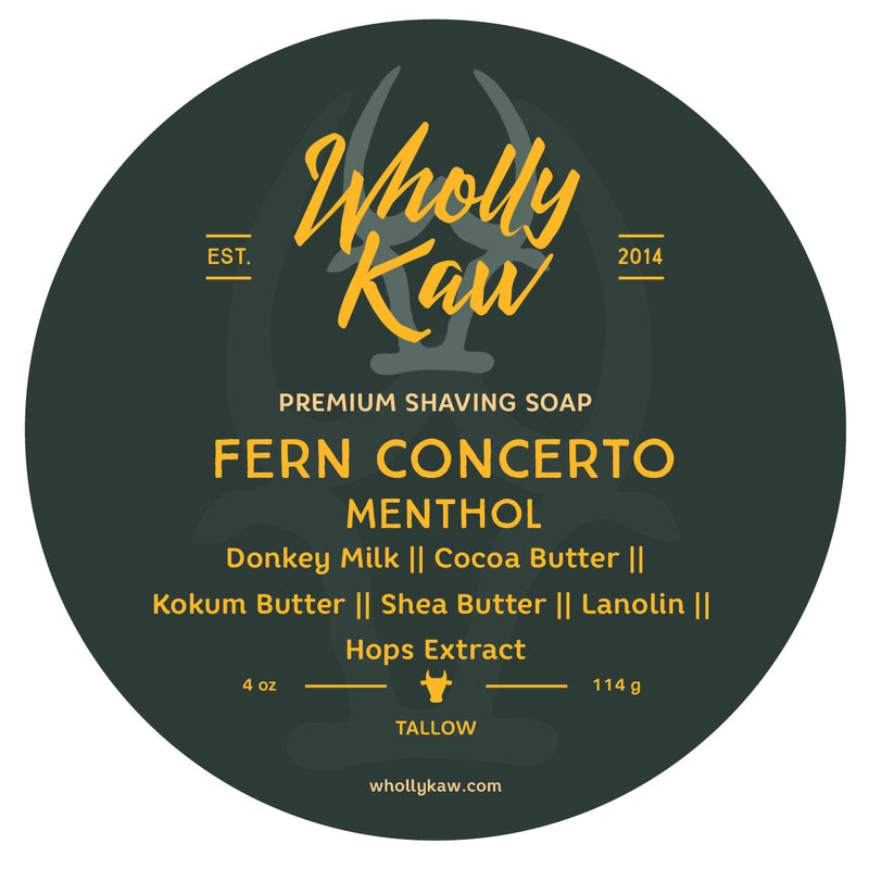 Wholly Kaw | Fern Concerto – Mentholated Shaving Soap