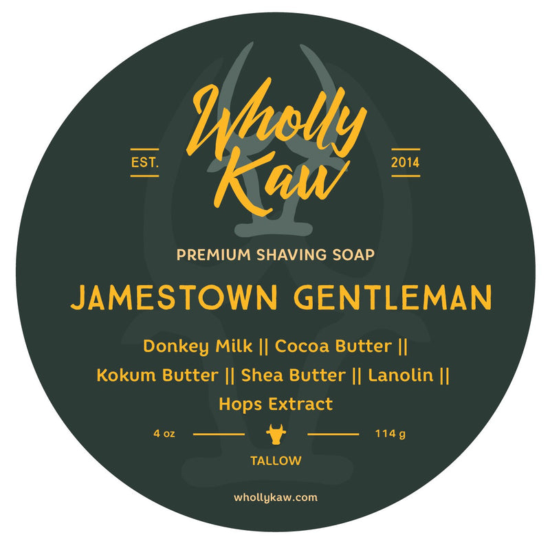 Wholly Kaw | Jamestown Gentleman Tallow Shaving Soap