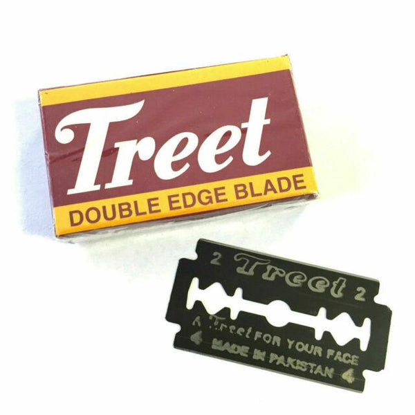 Treet | Coated Carbon Steel Double Edge Razor Blades, 10 Blades