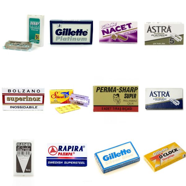 60 Pc Razor Blade Sample Pack, Astra, Feather, Rapira, Nacet…
