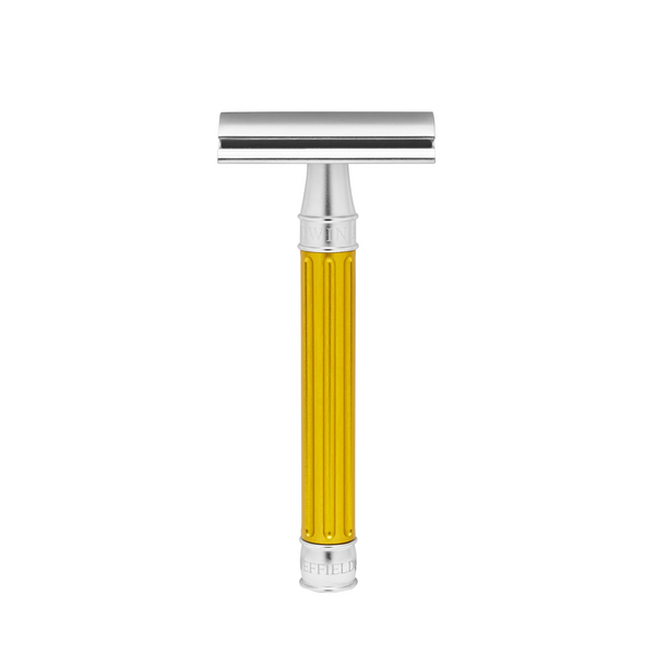 Edwin Jagger 3ONE6 Stainless Steel Yellow DE Safety Razor