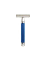 Edwin Jagger 3ONE6 Stainless Steel Blue DE Safety Razor