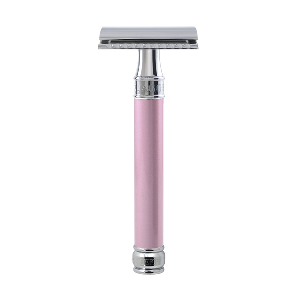 Edwin Jagger | Pink Pearl Effect DE Safety Razor (Long)