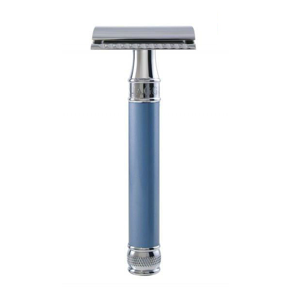 Edwin Jagger DELBE14BL Extra Long DE Razor – Pearl Effect Blue