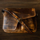 Kodiak Leather | Buffalo Leather Messenger