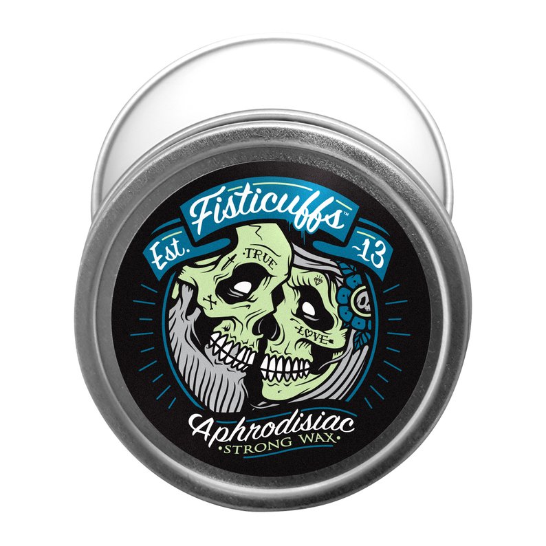 Fisticuffs Aphrodisiac Blend Strong Hold Mustache Wax 1 OZ. Tin