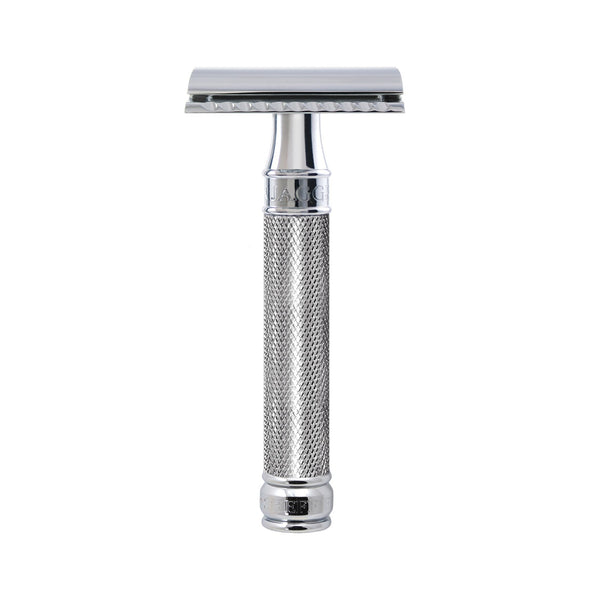 Edwin Jagger DE89KN14bl Chrome Knurled DE Razor