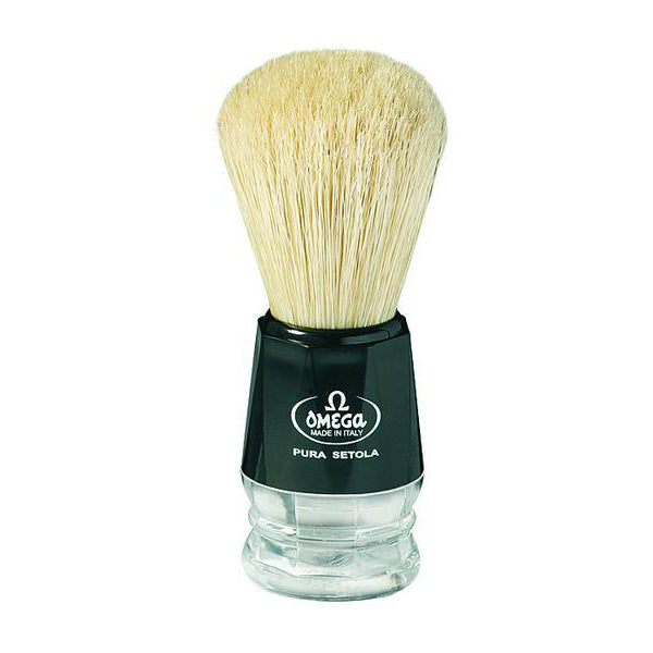 Omega Boar Bristle Shaving Brush with Plastic Handle