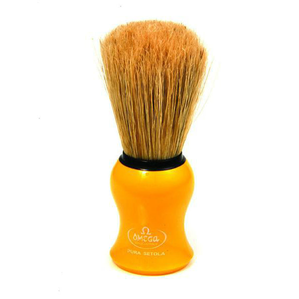 Omega Boar Bristle Shaving Brush, Yellow