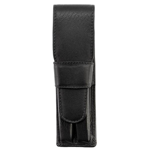 Girologio Leather | 2 PEN CASE - Black